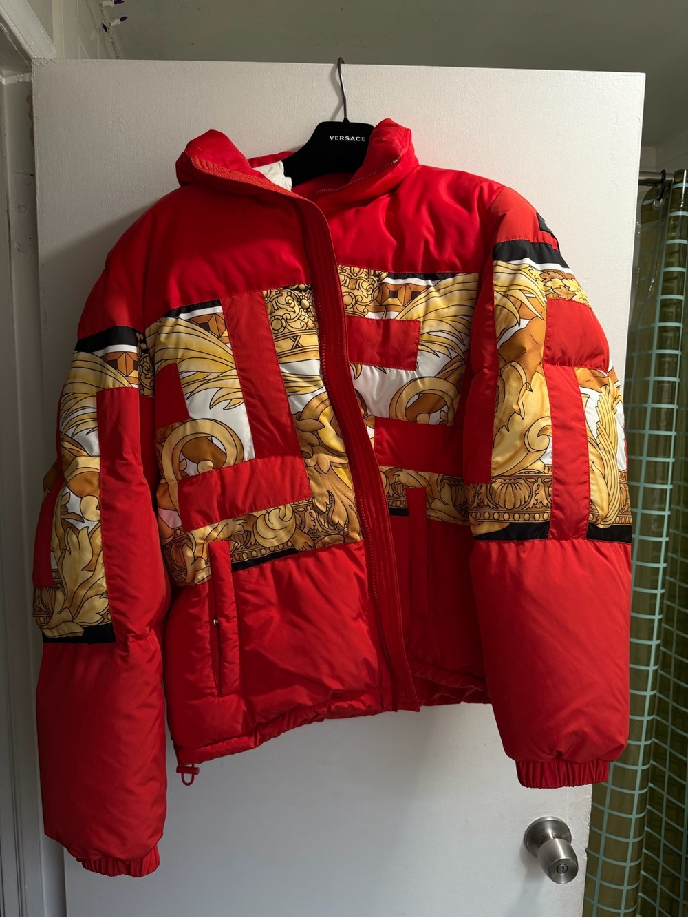 Versace Red Down Jacket with Tag